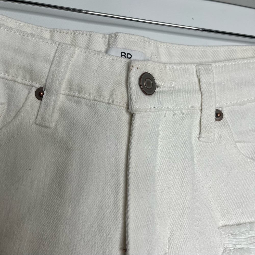 NWT BP White High Waist Distressed Mom Shorts Size 26 - Picture 10 of 10